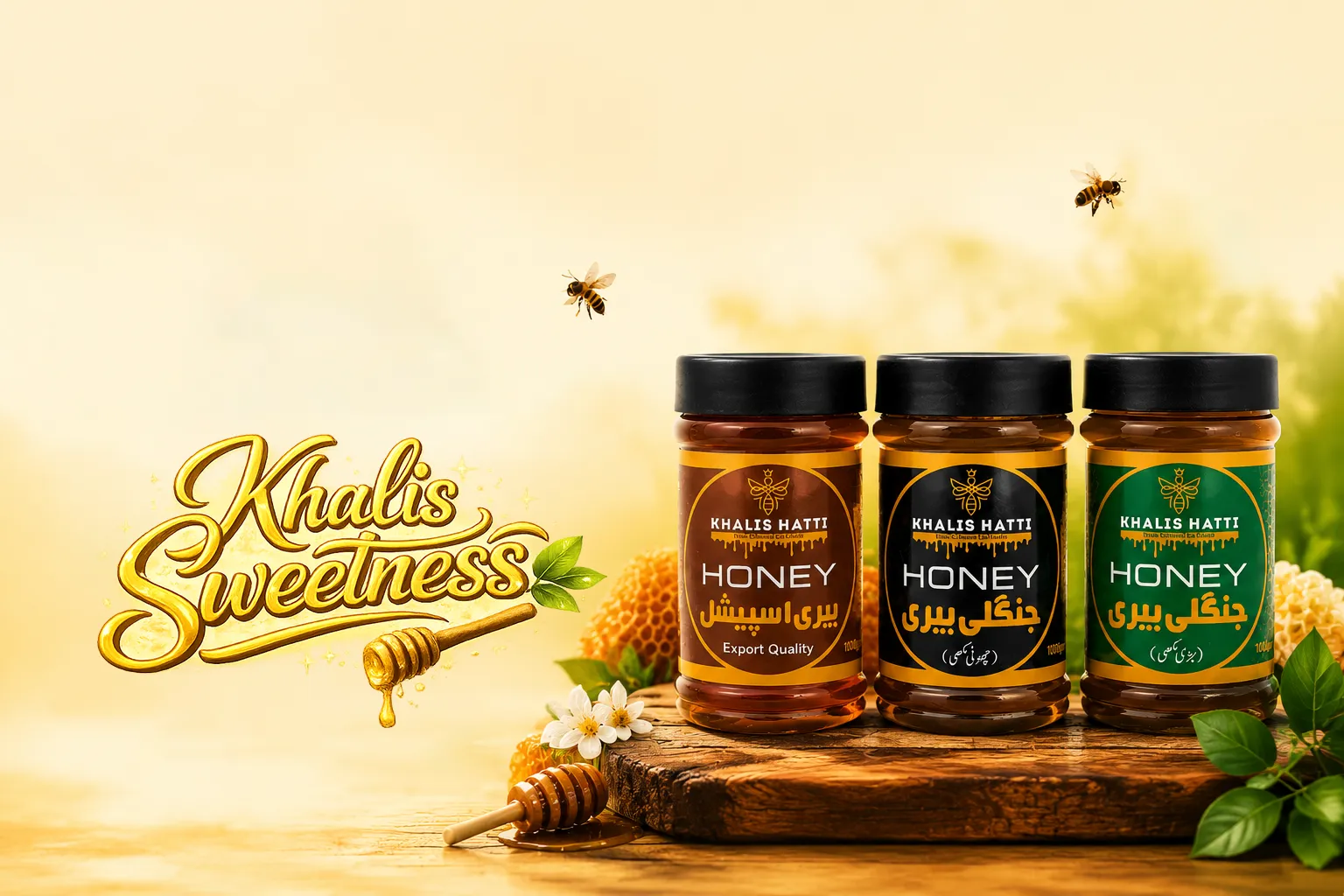 Khalis Hatti Pure Honey Collection - Sidr Honey, Jungle Honey Products Pakistan