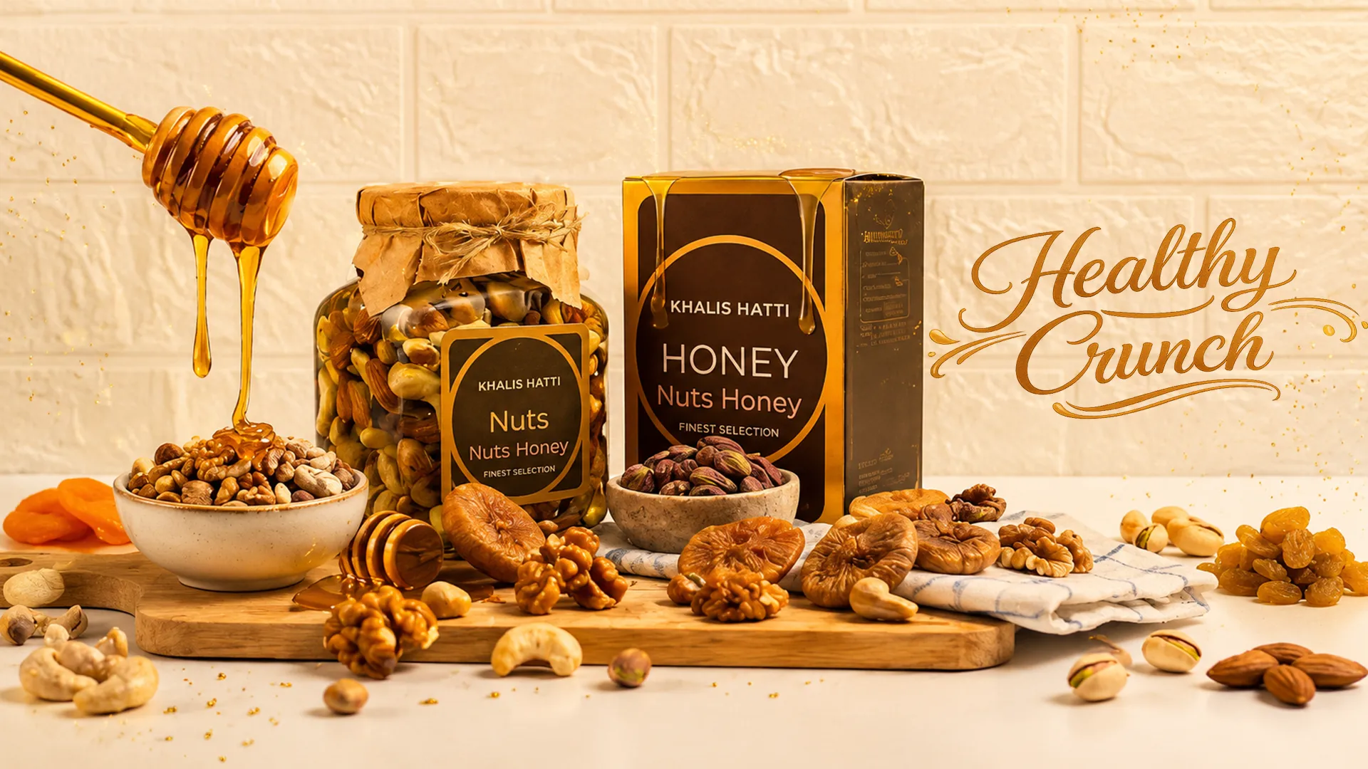 Khalis Hatti Nuts Honey with Premium Dry Fruits - Healthy Crunch Organic Honey Pakistan