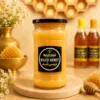Khalis Hatti pure wild honey glass jar with honeycomb and honey dipper, 100% organic raw honey Pakistan