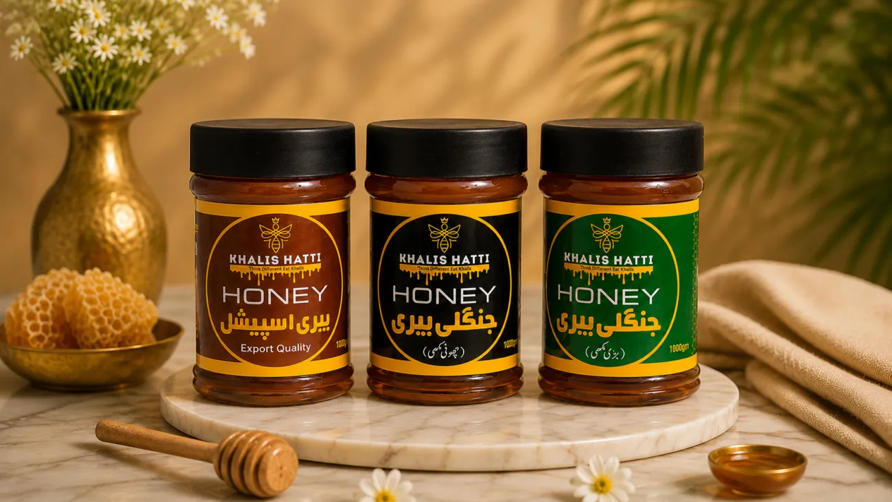 Khalis Hatti Pure Honey Jars - Benefits of Pure Honey for Daily Health