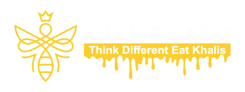 Khalis Hatti Official White Logo - Pure Organic Honey and Desi Ghee Brand Pakistan